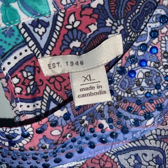 Cato XL NWT Sportswear sleeveless, floral, layered top - Picture 3 of 11